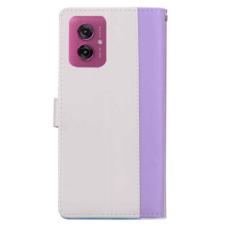For Motorola Moto G55 Embossed Two-Color Leather Phone Case