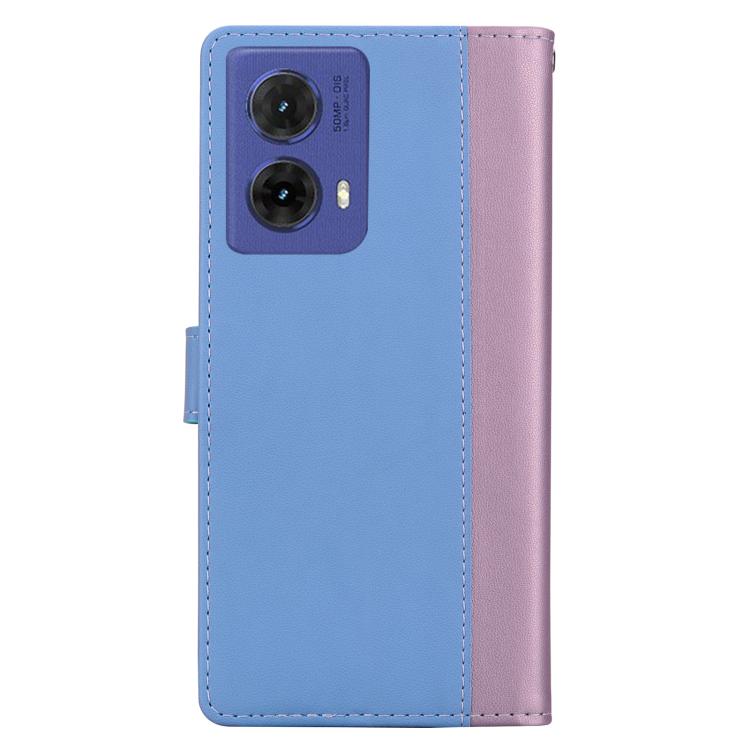 For Motorola Moto G85 5G Embossed Two-Color Leather Phone Case