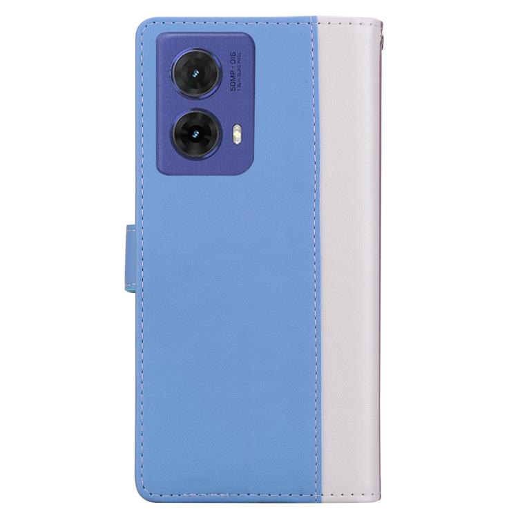 For Motorola Moto G85 5G Embossed Two-Color Leather Phone Case