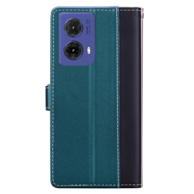 For Motorola Moto G85 5G Embossed Two-Color Leather Phone Case