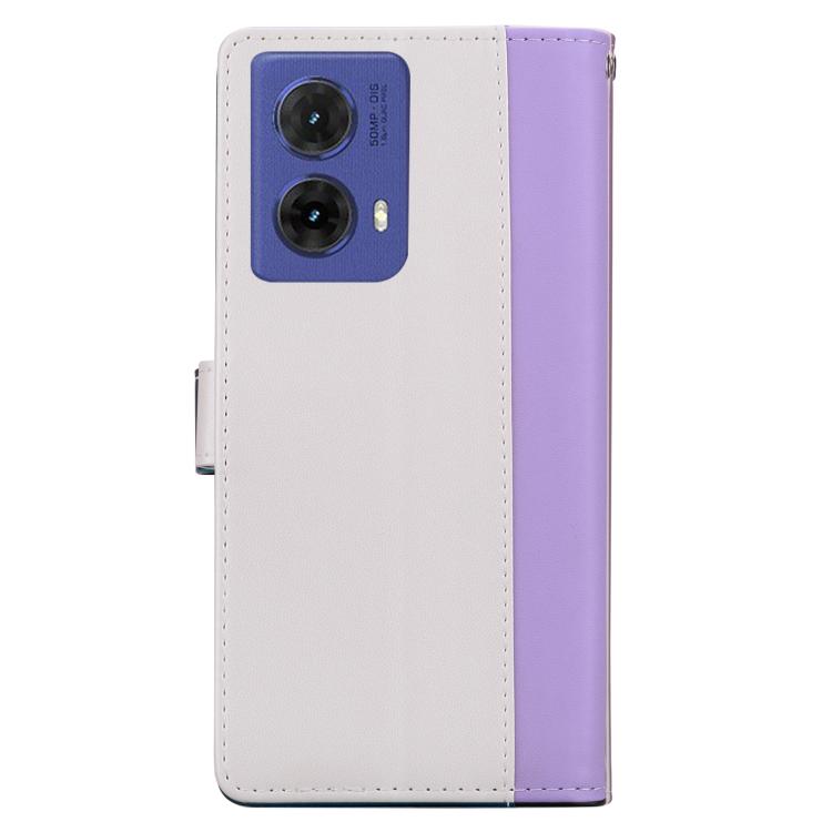 For Motorola Moto G85 5G Embossed Two-Color Leather Phone Case