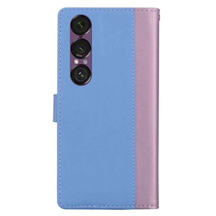 For Sony Xperia 1 VII Embossed Two-Color Leather Phone Case