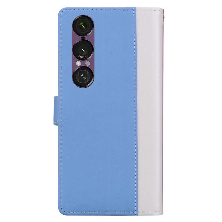 For Sony Xperia 1 VII Embossed Two-Color Leather Phone Case