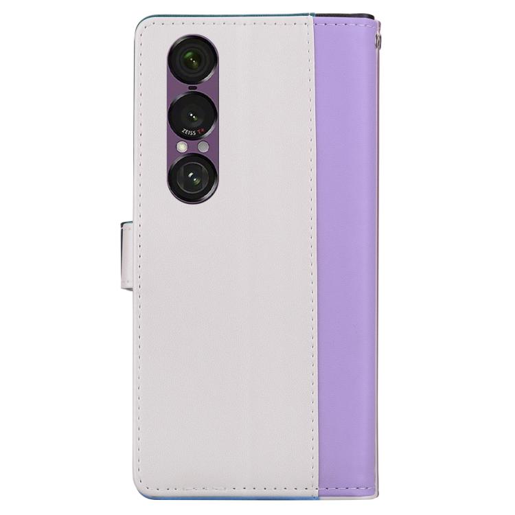 For Sony Xperia 1 VII Embossed Two-Color Leather Phone Case