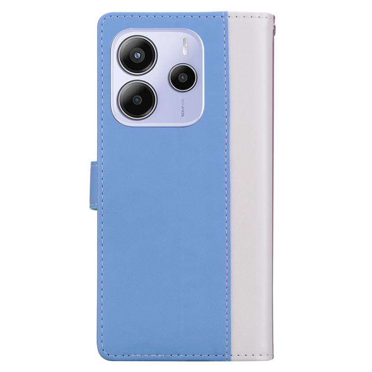 For Redmi Note 14 4G 164.84mm Embossed Two-Color Leather Phone Case