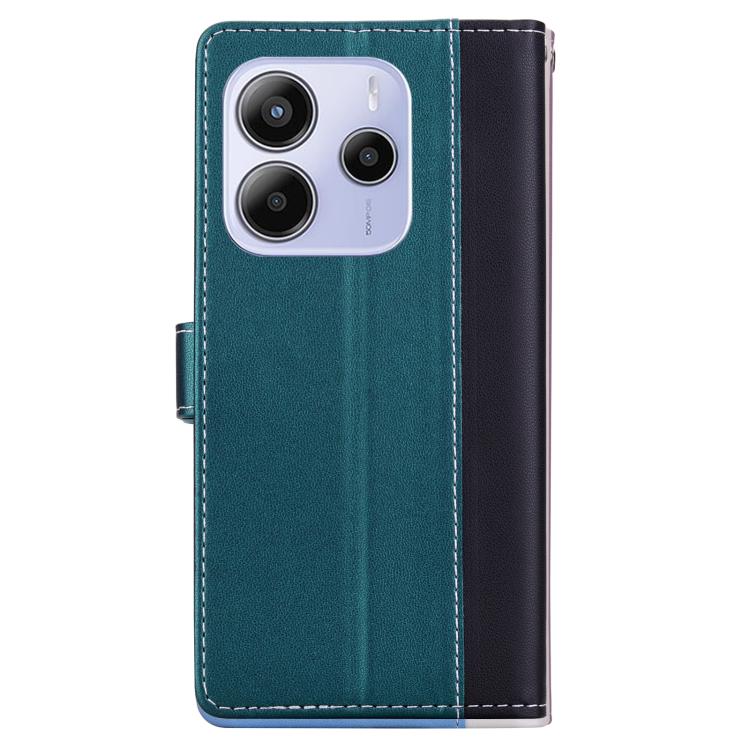 For Redmi Note 14 4G 164.84mm Embossed Two-Color Leather Phone Case