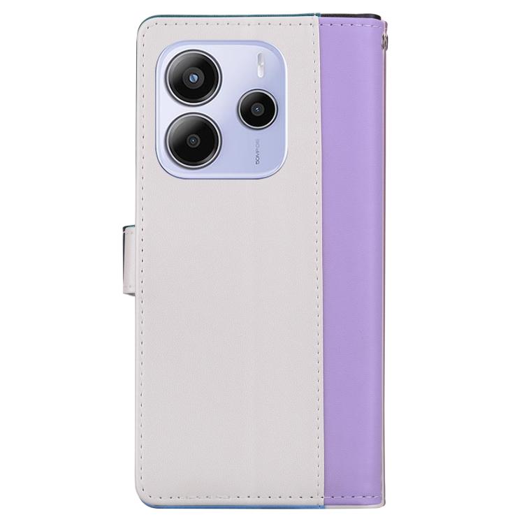 For Redmi Note 14 4G 164.84mm Embossed Two-Color Leather Phone Case