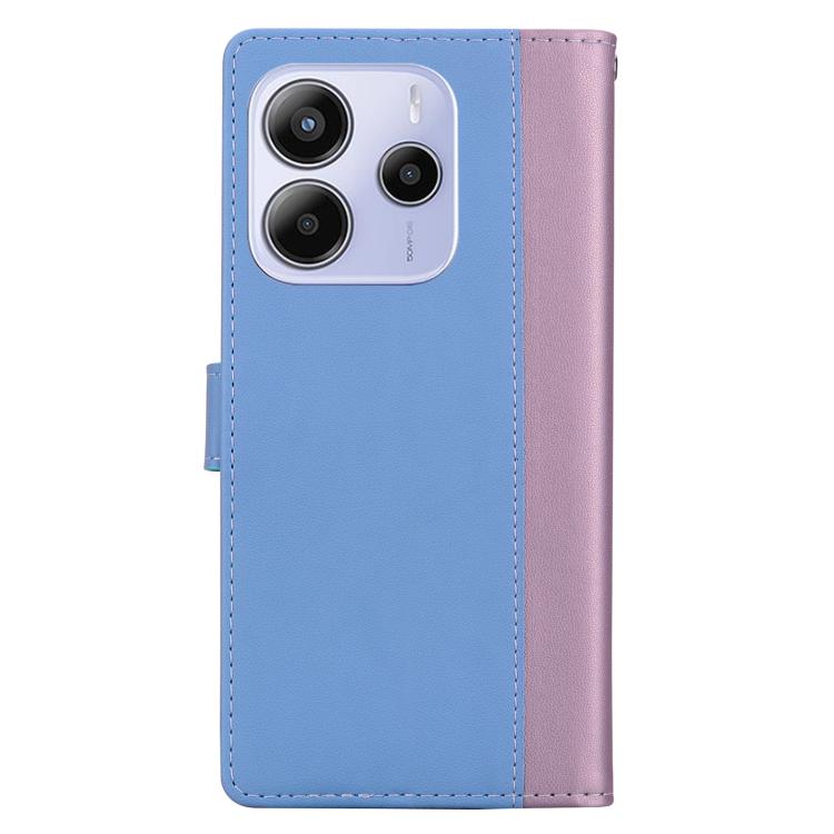 For Redmi Note 14 5G Embossed Two-Color Leather Phone Case