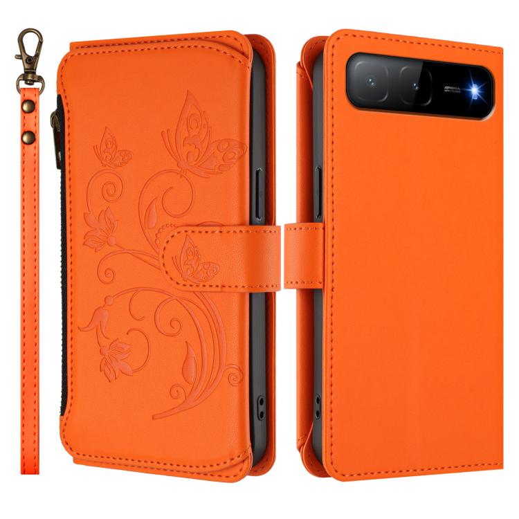 For Tecno Spark GO 5G 2025 / Hot 60i 4G Butterfly Love Flower Multi-card Zipper Wallet Leather Phone Case