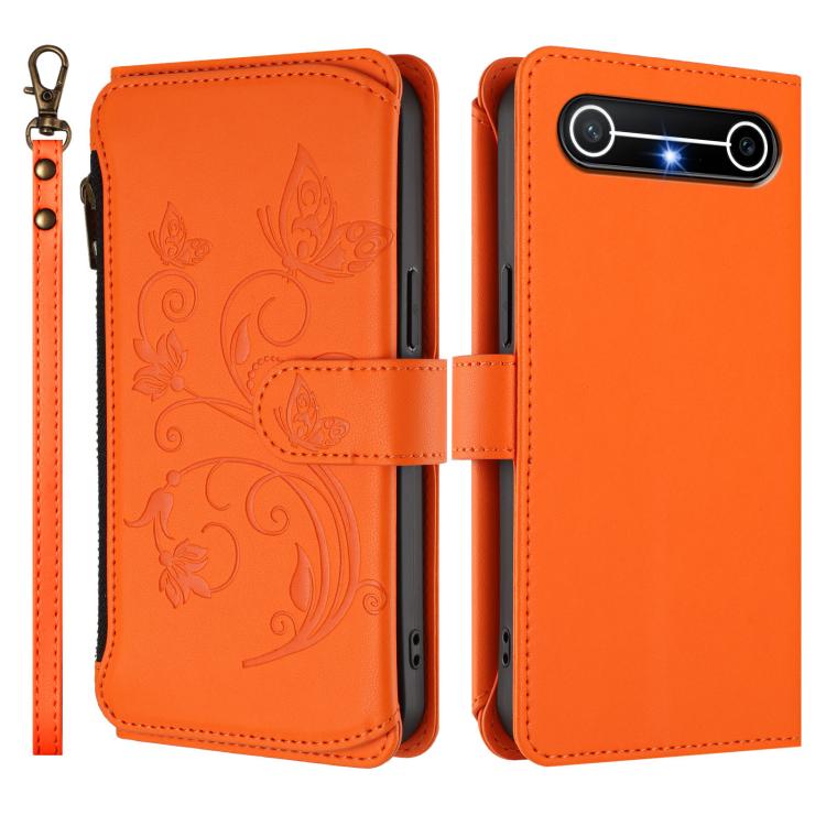 For Tecno Spark Slim 5G Butterfly Love Flower Multi-card Zipper Wallet Leather Phone Case