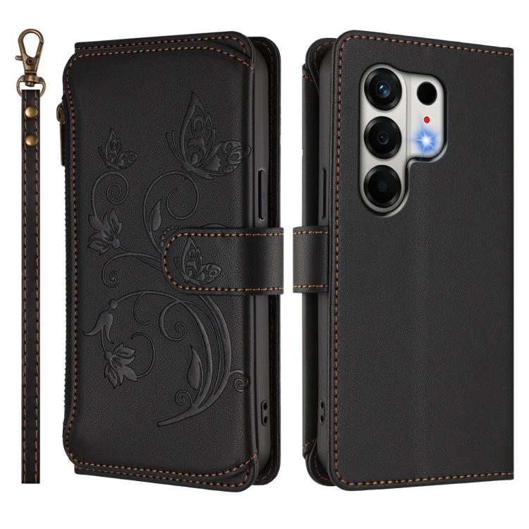 For Tecno Camon 50 4G Butterfly Love Flower Multi-card Zipper Wallet Leather Phone Case