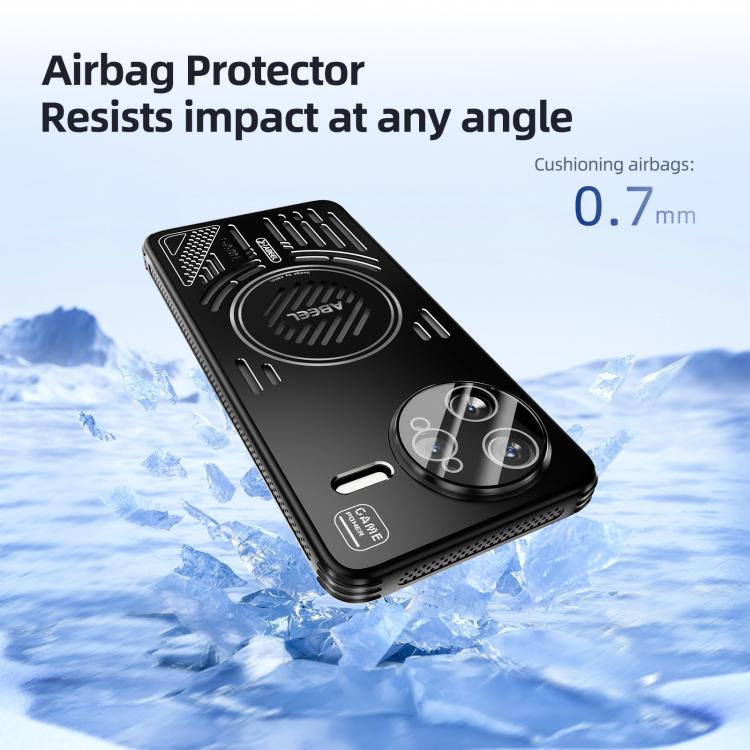 For Redmi K80 Pro ABEEL Ice Fox Series Magsafe Heat Sink Cooling Phone Case