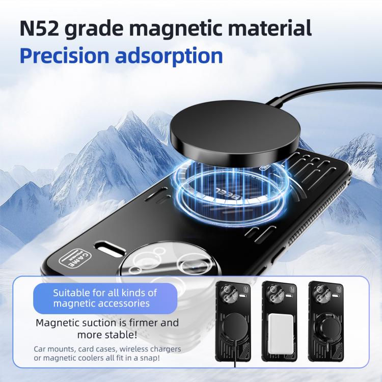 For Redmi K80 ABEEL Ice Fox Series Magsafe Heat Sink Cooling Phone Case