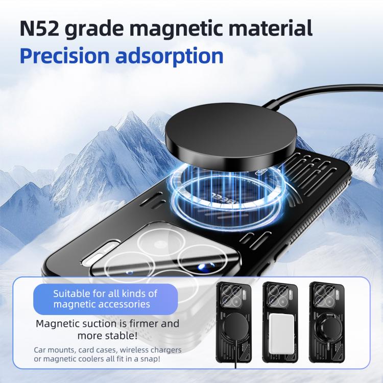 For Xiaomi 15 Pro ABEEL Ice Fox Series Magsafe Heat Sink Cooling Phone Case