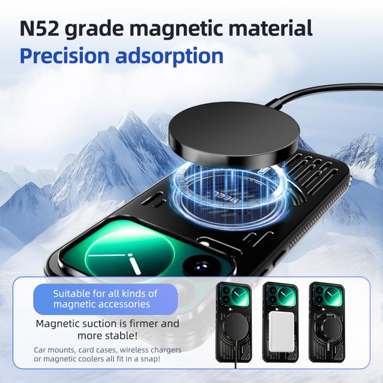 For Xiaomi 17 ABEEL Ice Fox Series Magsafe Heat Sink Cooling Phone Case