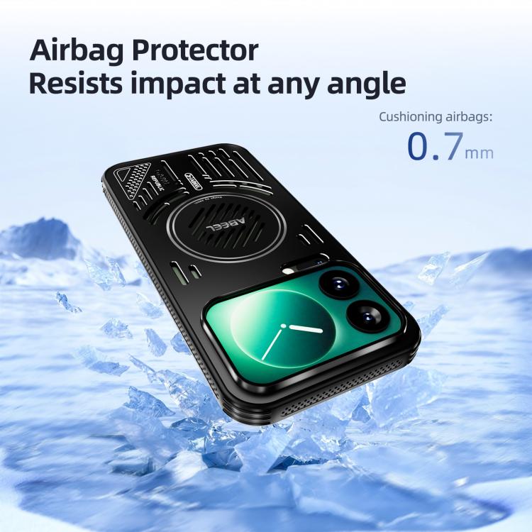 For Xiaomi 17 ABEEL Ice Fox Series Magsafe Heat Sink Cooling Phone Case