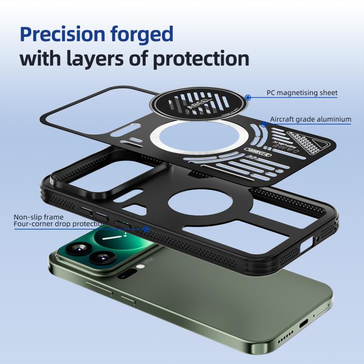 For Xiaomi 17 Pro Max ABEEL Ice Fox Series Magsafe Heat Sink Cooling Phone Case