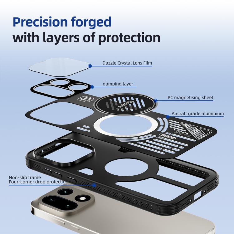 For OnePlus 15 ABEEL Ice Fox Series Magsafe Heat Sink Cooling Phone Case