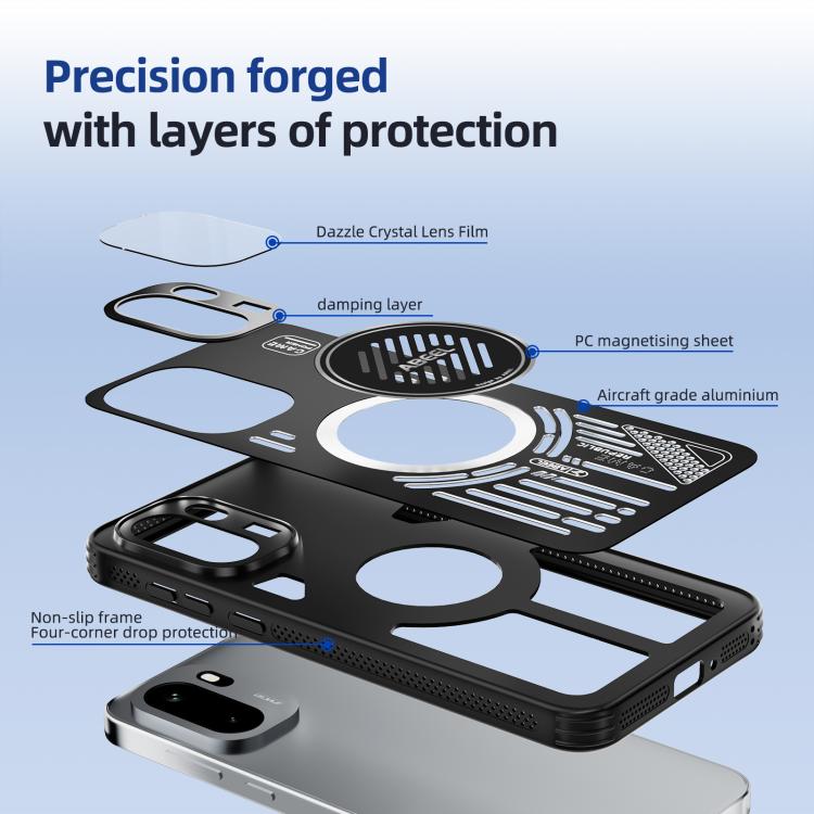 For OnePlus 15R 5G/Ace 6/Ace 6T 5G ABEEL Ice Fox Series Magsafe Heat Sink Cooling Phone Case
