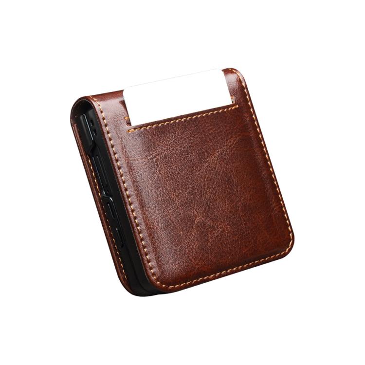 For Samsung Galaxy Z Flip7 5G QIALINO Classic 103 Buckle Genuine Leather Phone Case