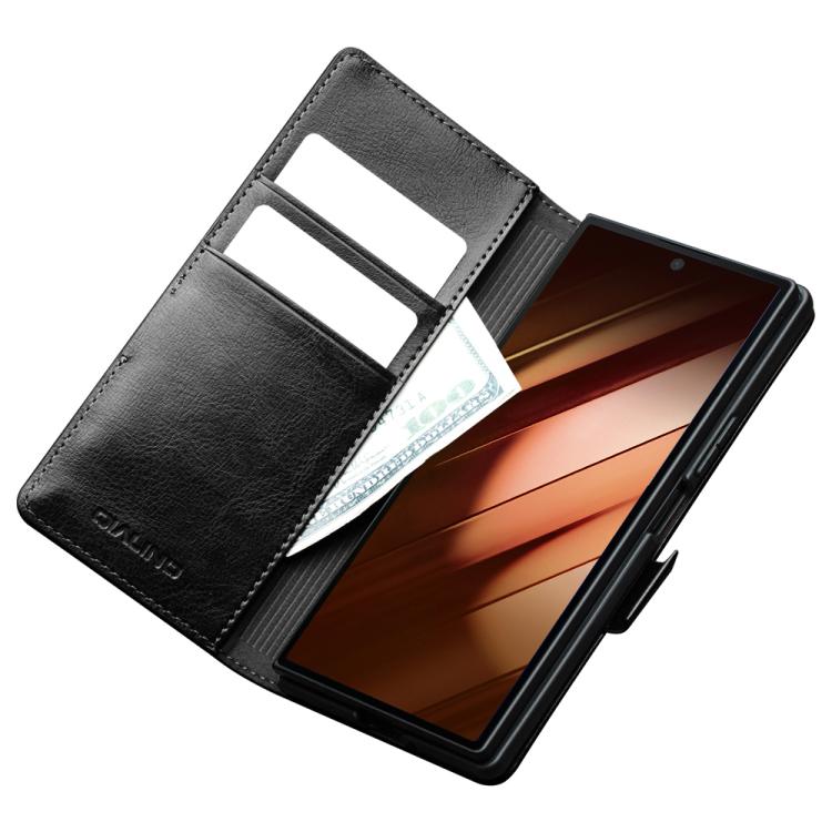 For Samsung Galaxy Z Fold7 5G QIALINO Classic 103 Buckle Genuine Leather Phone Case