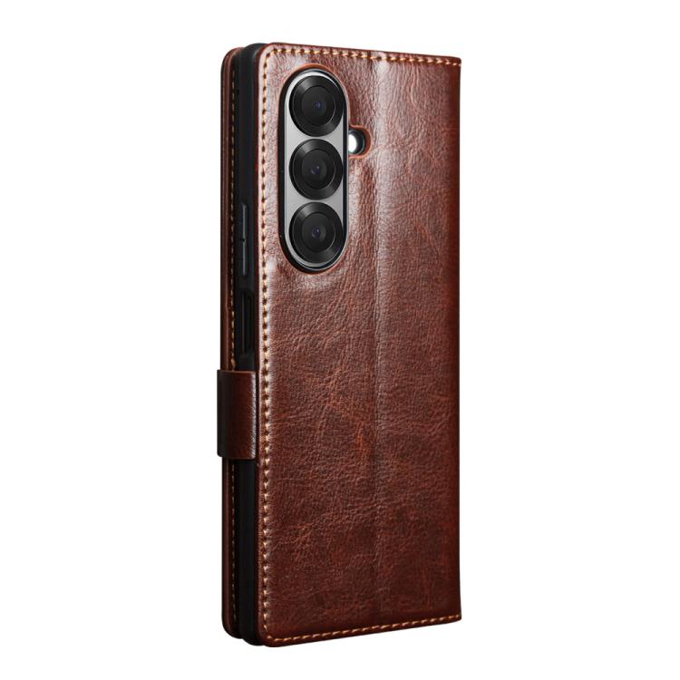 For Samsung Galaxy Z Fold7 5G QIALINO Classic 103 Buckle Genuine Leather Phone Case