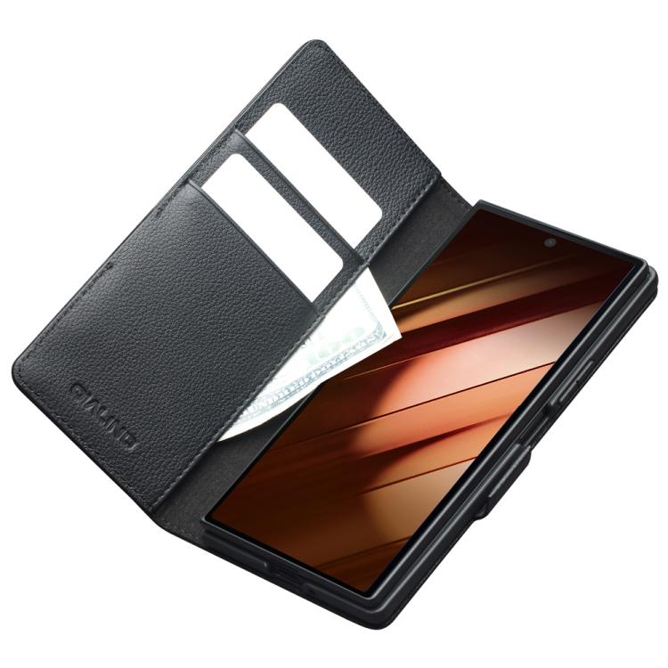 For Samsung Galaxy Z Fold7 5G QIALINO Classics 3rd Genuine Leather Phone Case