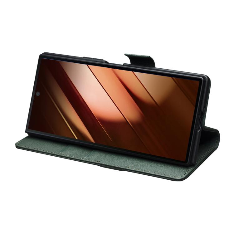 For Samsung Galaxy Z Fold7 5G QIALINO Classics 3rd Genuine Leather Phone Case