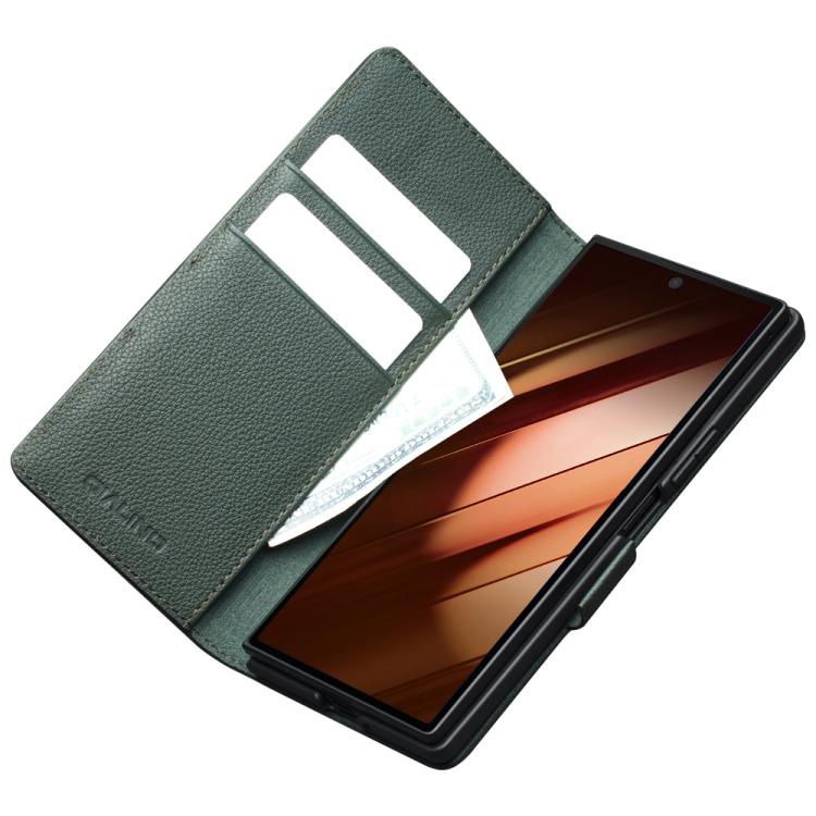 For Samsung Galaxy Z Fold7 5G QIALINO Classics 3rd Genuine Leather Phone Case