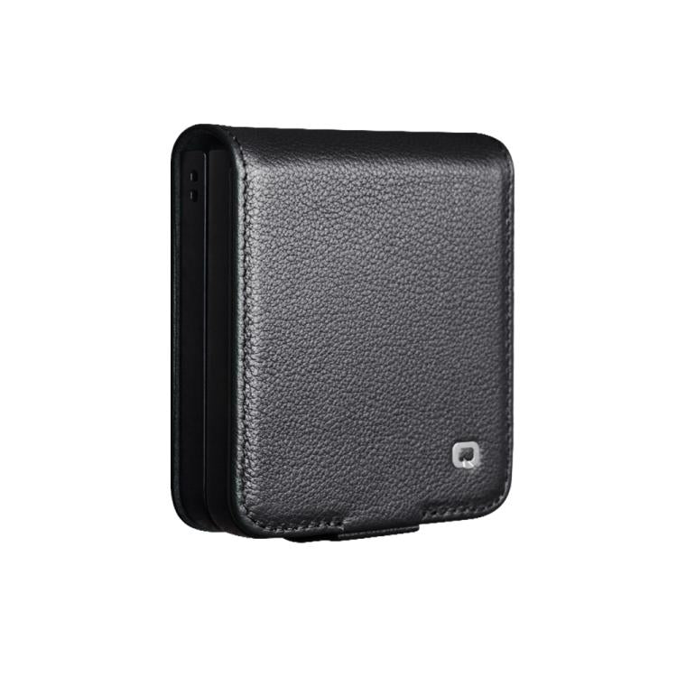 For Samsung Galaxy Z Flip7 5G QIALINO Classics 3rd Genuine Leather Phone Case