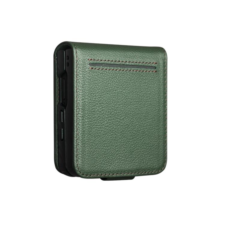 For Samsung Galaxy Z Flip7 5G QIALINO Classics 3rd Genuine Leather Phone Case