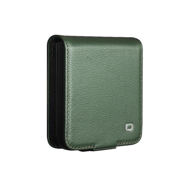 For Samsung Galaxy Z Flip7 5G QIALINO Classics 3rd Genuine Leather Phone Case