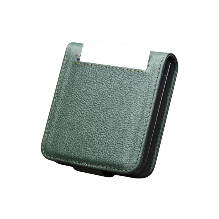 For Samsung Galaxy Z Flip7 5G QIALINO Classics 3rd Genuine Leather Phone Case