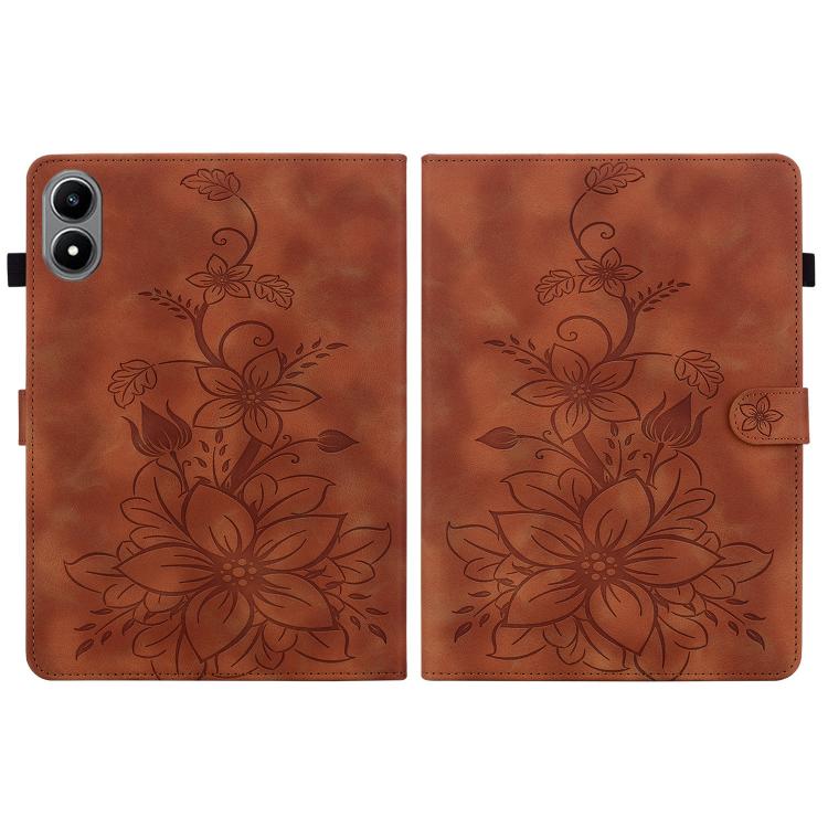 For Infinix Xpad 20 Lily Embossed Leather Tablet Case