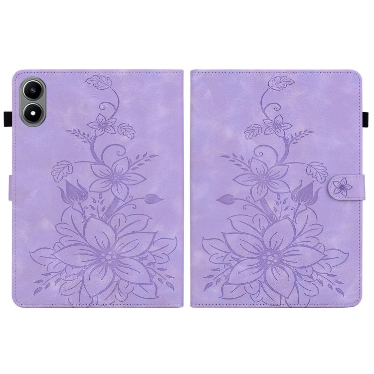 For Infinix Xpad 20 Lily Embossed Leather Tablet Case