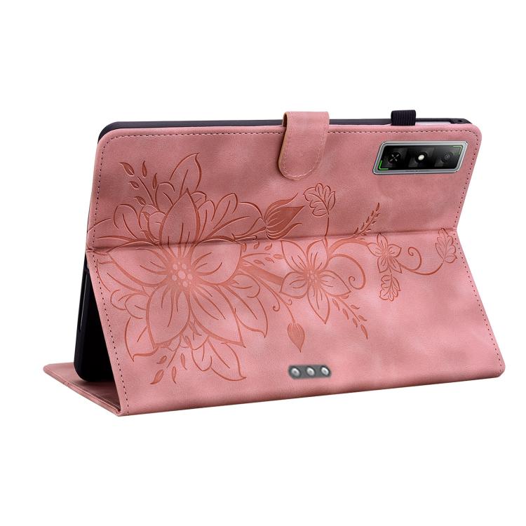 For Infinix Xpad GT Lily Embossed Leather Tablet Case