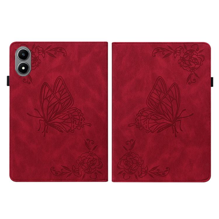 For Infinix Xpad 20 Butterfly Flower Embossed Leather Tablet Case