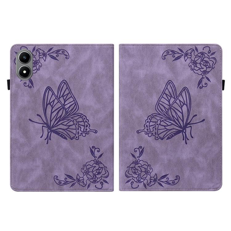 For Infinix Xpad 20 Butterfly Flower Embossed Leather Tablet Case