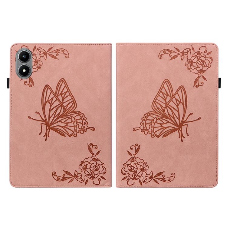 For Infinix Xpad 20 Butterfly Flower Embossed Leather Tablet Case