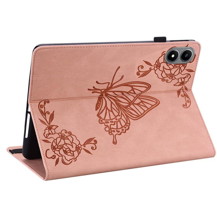 For Infinix Xpad 20 Butterfly Flower Embossed Leather Tablet Case