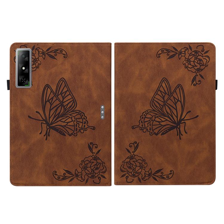 For Infinix Xpad GT Butterfly Flower Embossed Leather Tablet Case