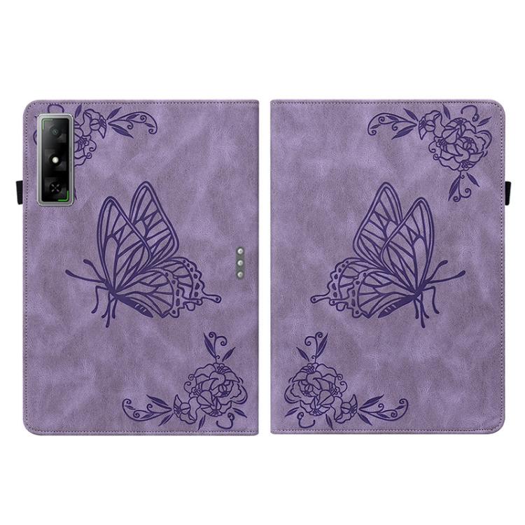 For Infinix Xpad GT Butterfly Flower Embossed Leather Tablet Case