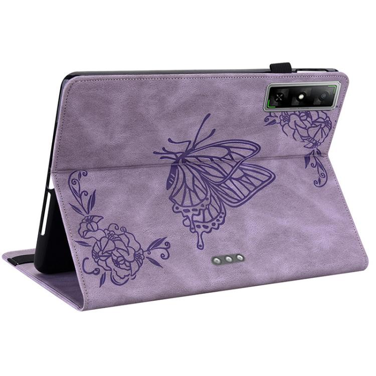For Infinix Xpad GT Butterfly Flower Embossed Leather Tablet Case