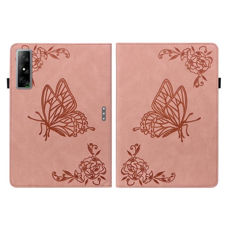 For Infinix Xpad GT Butterfly Flower Embossed Leather Tablet Case