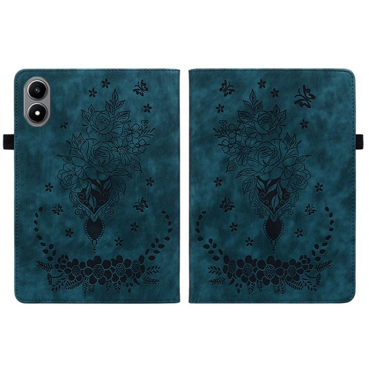 For Infinix Xpad 20 Butterfly Rose Embossed Leather Tablet Case