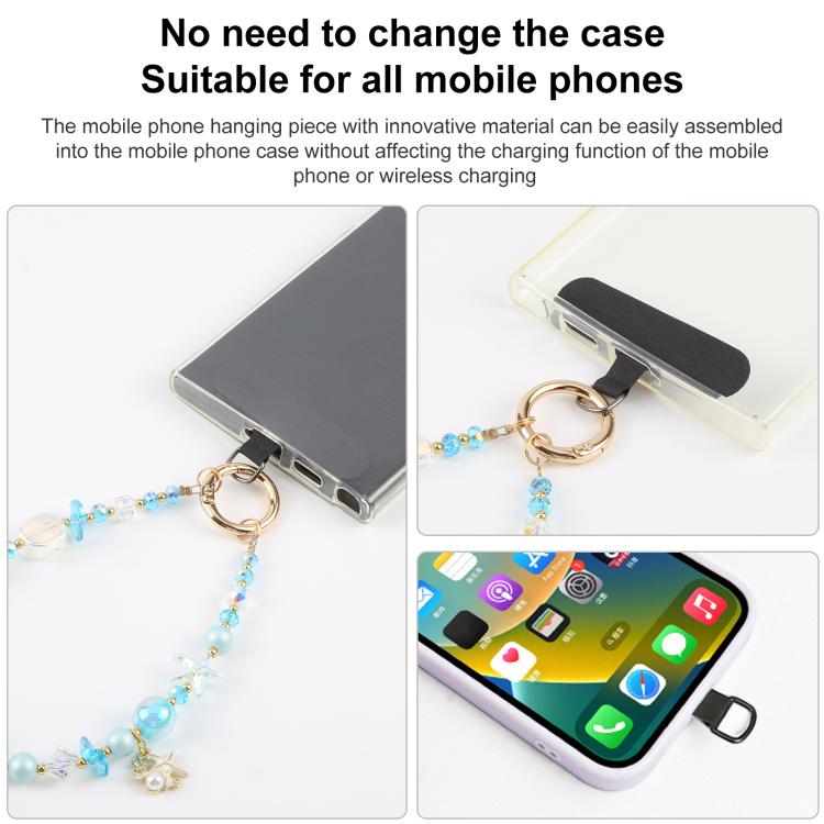Marine Life Bead Chain Phone Anti-lost Short Lanyard