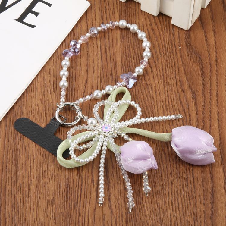 Lace Bead Chain Phone Anti-lost Short Lanyard