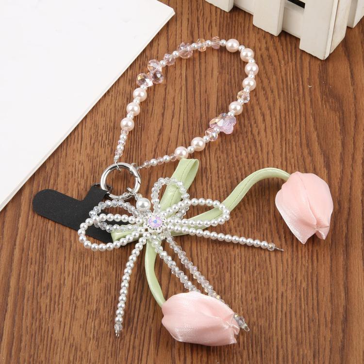 Lace Bead Chain Phone Anti-lost Short Lanyard