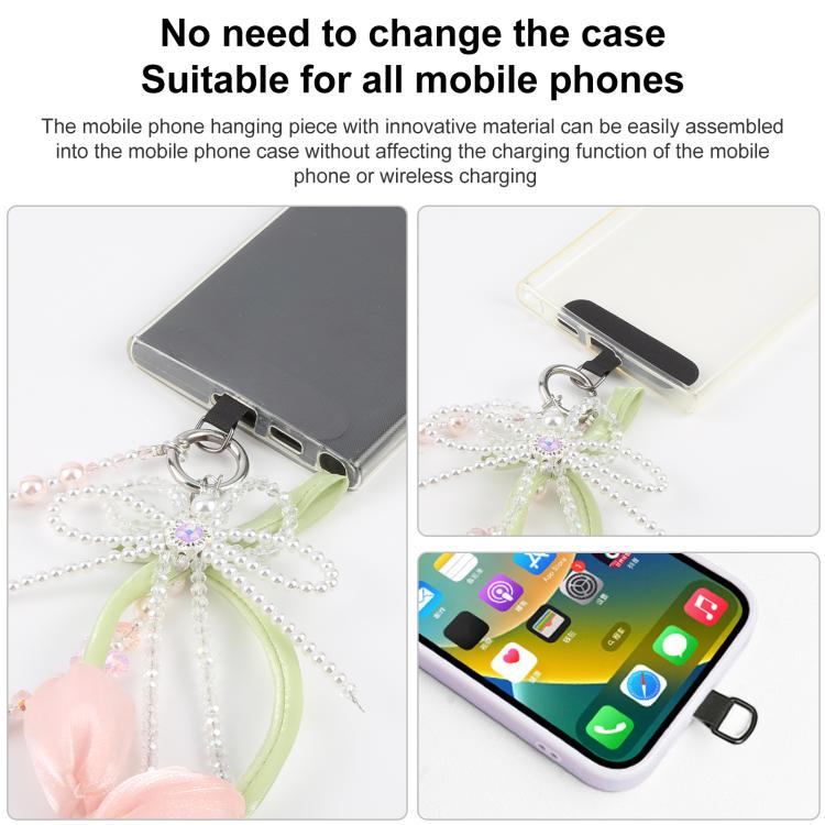Lace Bead Chain Phone Anti-lost Short Lanyard