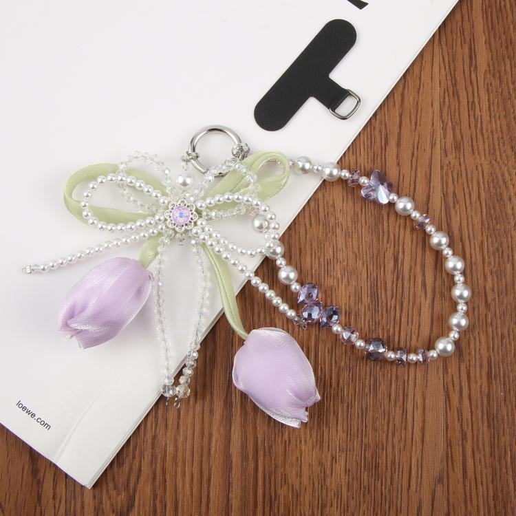 Lace Bead Chain Phone Anti-lost Short Lanyard